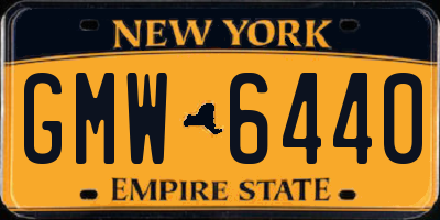 NY license plate GMW6440