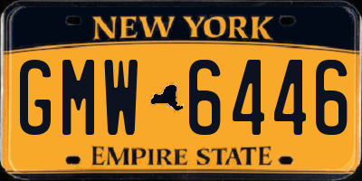 NY license plate GMW6446