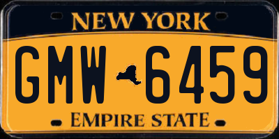 NY license plate GMW6459