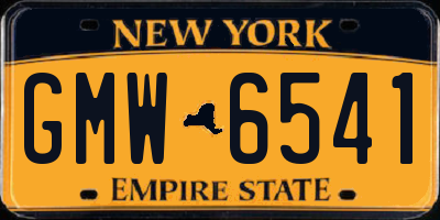 NY license plate GMW6541