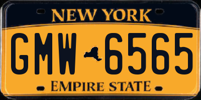 NY license plate GMW6565