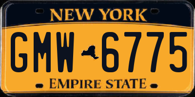 NY license plate GMW6775