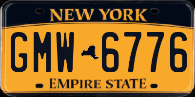 NY license plate GMW6776