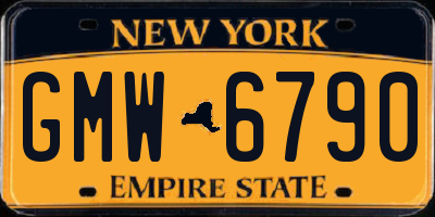 NY license plate GMW6790