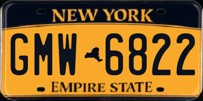 NY license plate GMW6822