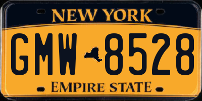 NY license plate GMW8528
