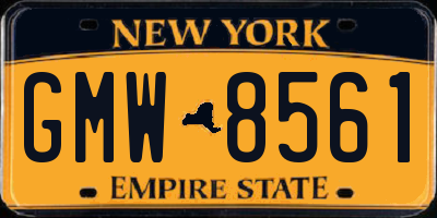 NY license plate GMW8561