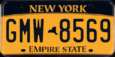 NY license plate GMW8569
