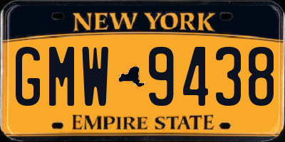 NY license plate GMW9438