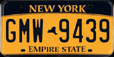 NY license plate GMW9439