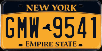 NY license plate GMW9541