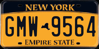 NY license plate GMW9564