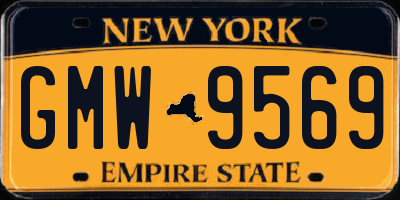 NY license plate GMW9569