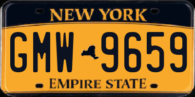 NY license plate GMW9659