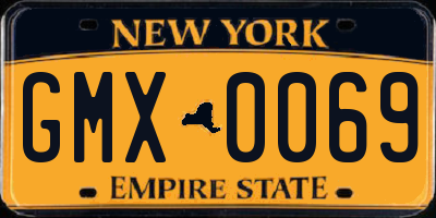 NY license plate GMX0069