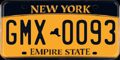 NY license plate GMX0093