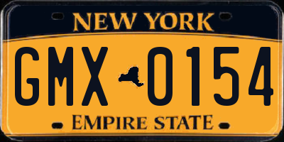 NY license plate GMX0154