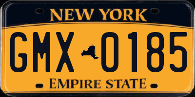 NY license plate GMX0185