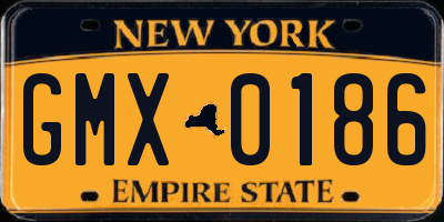 NY license plate GMX0186