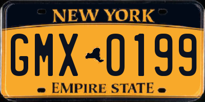 NY license plate GMX0199