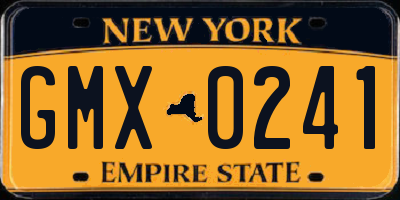 NY license plate GMX0241