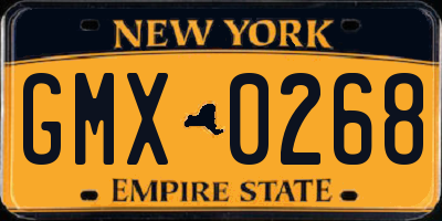 NY license plate GMX0268
