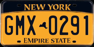 NY license plate GMX0291