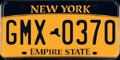 NY license plate GMX0370