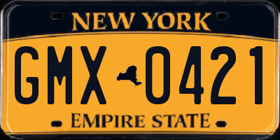 NY license plate GMX0421