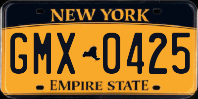 NY license plate GMX0425
