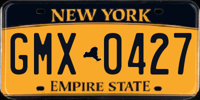 NY license plate GMX0427