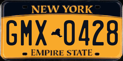 NY license plate GMX0428