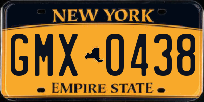NY license plate GMX0438