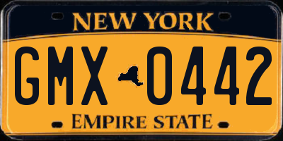 NY license plate GMX0442