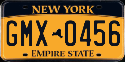 NY license plate GMX0456