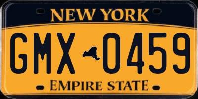 NY license plate GMX0459
