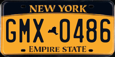 NY license plate GMX0486