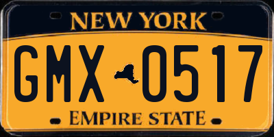 NY license plate GMX0517