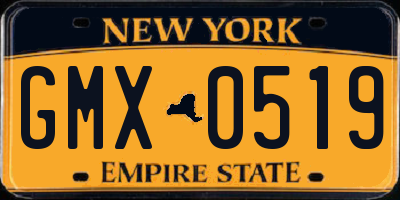 NY license plate GMX0519