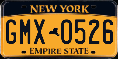 NY license plate GMX0526