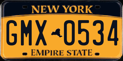 NY license plate GMX0534