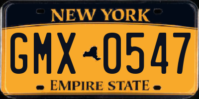 NY license plate GMX0547