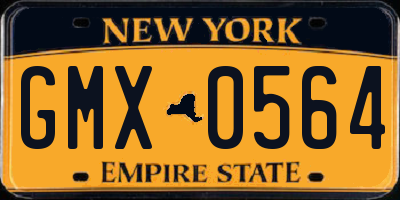 NY license plate GMX0564