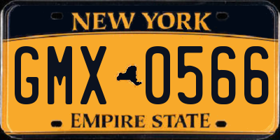 NY license plate GMX0566