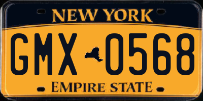 NY license plate GMX0568