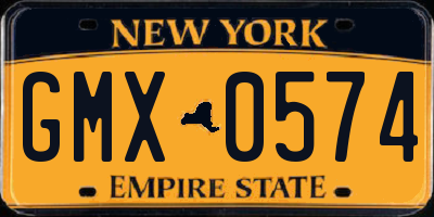 NY license plate GMX0574