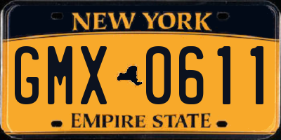 NY license plate GMX0611
