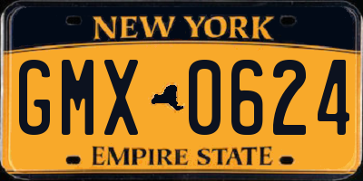 NY license plate GMX0624