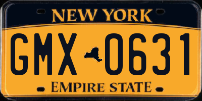 NY license plate GMX0631