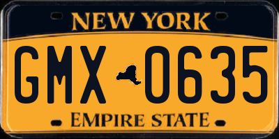 NY license plate GMX0635